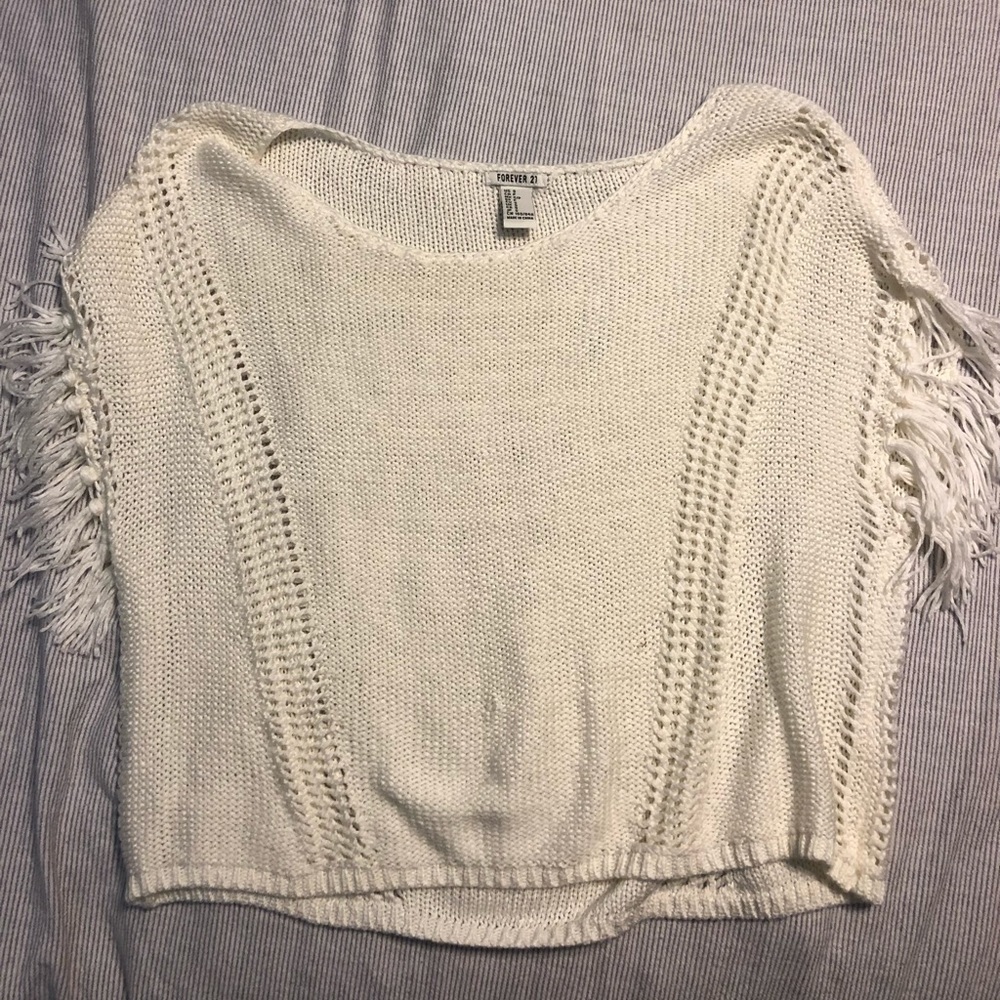 Forever 21 Cream Crochet Top